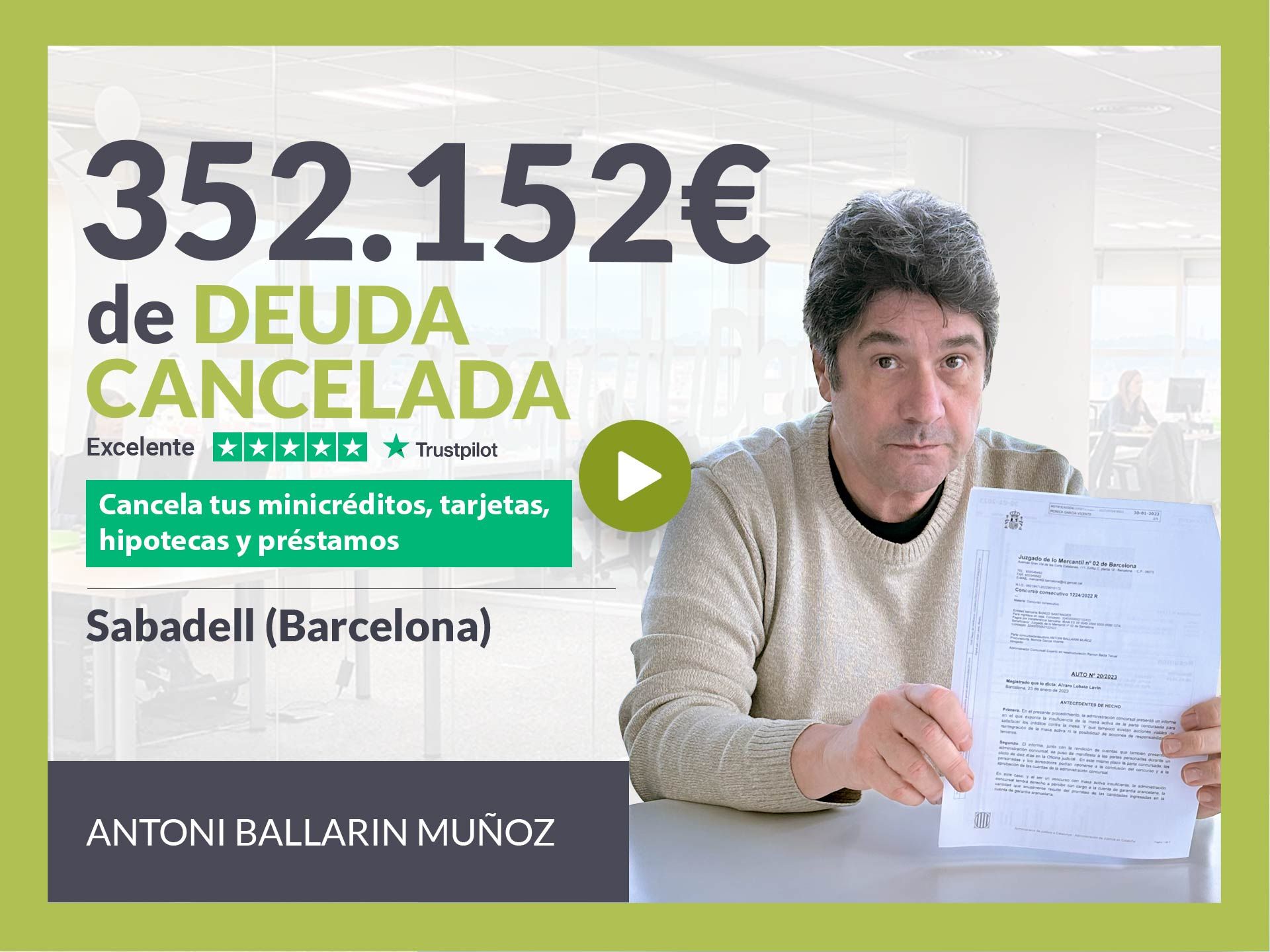 Repara Tu Deuda Abogados Cancela 352152€ En Sabadell Barcelona Con La Ley De Segunda 1006