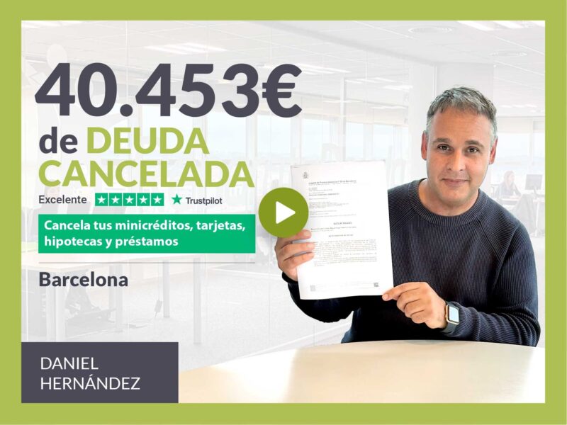 Repara tu Deuda Abogados cancela 40.453€ en Barcelona (Cataluña) con la Ley de Segunda Oportunidad