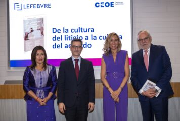 Lefebvre presenta «De la cultura del litigio a la cultura del acuerdo» con la participación del Ministerio de Justicia, CEOE y destacados líderes de la sociedad civil española