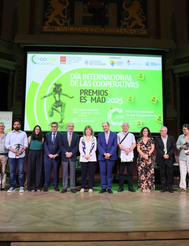 Las cooperativas madrileñas celebran su fuerza transformadora en los Premios ES_MAD 2025